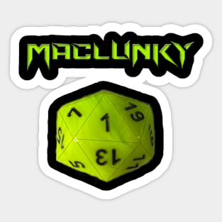 Maclunky D20 Sticker